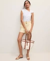 Ann Taylor Weekend Belted Short In White