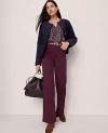 Ann Taylor Weekend Collection 4-pocket Flare Pant In Purple