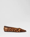Ann Taylor Weekend Collection Animal Print Haircalf Pointy Toe Ballet Flat In Multi