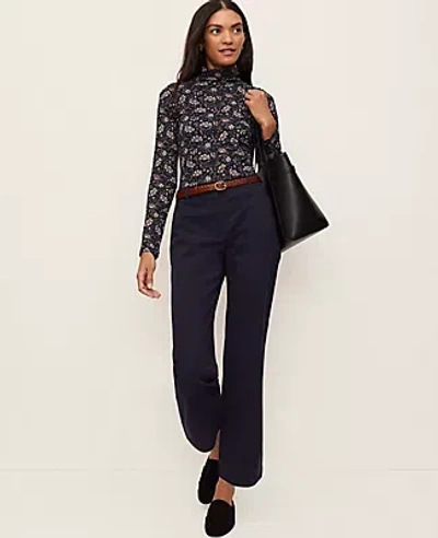 Ann Taylor Weekend Collection Belted Ankle Pant In Black