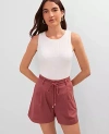 Ann Taylor Weekend Collection Belted Short In Brown