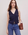 Ann Taylor Weekend Collection Bouclé Sweater Vest In Night Sky