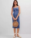 Ann Taylor Weekend Collection Button Denim Sheath Dress