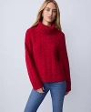 Ann Taylor Weekend Collection Cable Turtleneck Sweater
