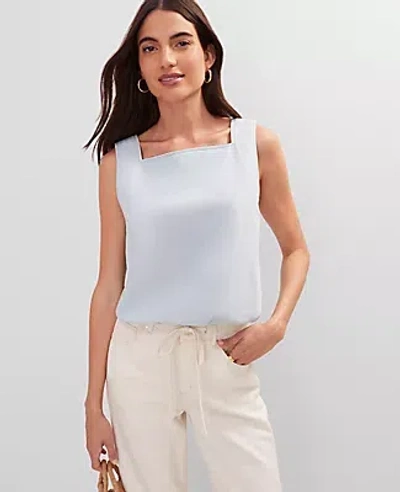 Ann Taylor Weekend Collection Chambray Bubble Hem Top