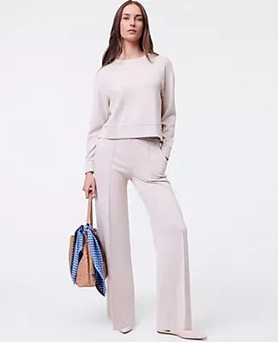 Ann Taylor Weekend Collection Cloud Plush Wide-leg Pant In Neutral