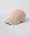 Ann Taylor Weekend Collection Colorblock Baseball Cap In Berry Mousse
