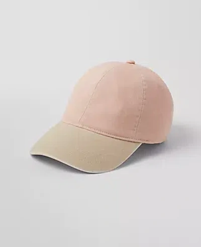 Ann Taylor Weekend Collection Colorblock Baseball Cap In Berry Mousse
