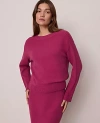 Ann Taylor Weekend Collection Crew Neck Sweater In Pink