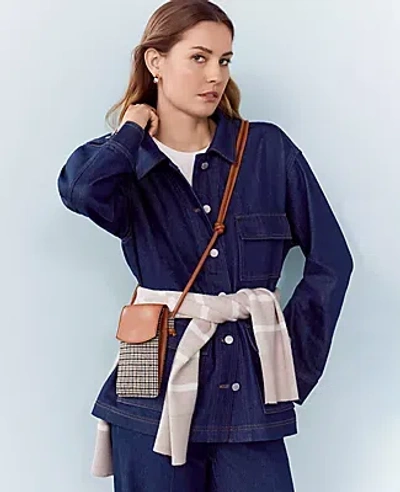 Ann Taylor Weekend Collection Denim Carpenter Jacket In Classic Rinse Wash