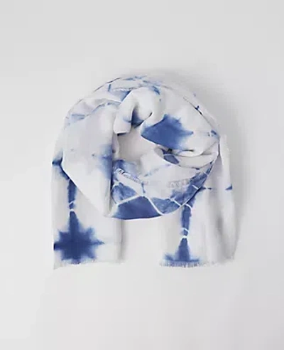 Ann Taylor Weekend Collection Dip Dye Scarf In Zephyr Blue