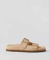 Ann Taylor Weekend Collection Double Buckle Leather Sport Sandals In Sands Edge