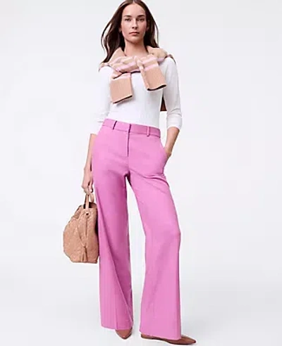 Ann Taylor Weekend Collection Everyday Wide-leg Pant In Pink