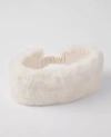 Ann Taylor Weekend Collection Faux Fur Ear Warmer In White