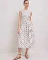 Ann Taylor Weekend Collection Fern Smocked Maxi Dress In Moss Green