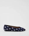 Ann Taylor Weekend Collection Floral Ballet Flats In Night Sky