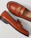 Ann Taylor Weekend Collection Horsebit Leather Loafers In Brown