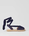 Ann Taylor Weekend Collection Lace-up Espadrille Flats In Night Sky