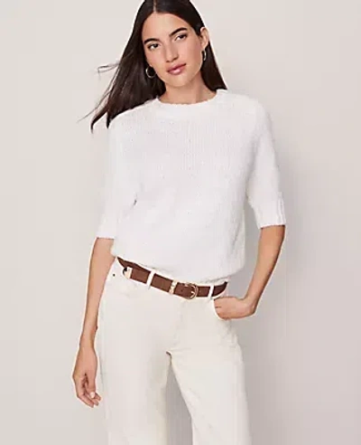 Ann Taylor Weekend Collection Marled Sweater Tee In Neutral