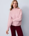 Ann Taylor Weekend Collection Mixed Stitch Sweater In Pink