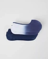 Ann Taylor Weekend Collection Ombré No-show Sock Set In Navy Pebble