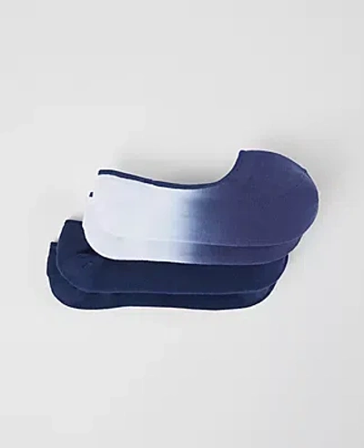 Ann Taylor Weekend Collection Ombré No-show Sock Set In Navy Pebble