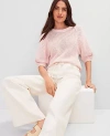 Ann Taylor Weekend Collection Open Stitch Wedge Sweater