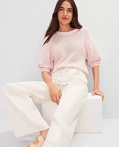 Ann Taylor Weekend Collection Open Stitch Wedge Sweater