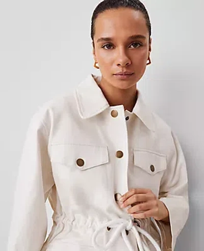 Ann Taylor Weekend Collection Parka Jacket In Winter White