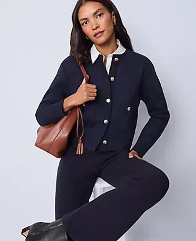 Ann Taylor Weekend Collection Patch Pocket Jacket In Black