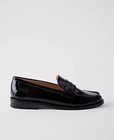 Ann Taylor Weekend Collection Patent Penny Loafer In Black