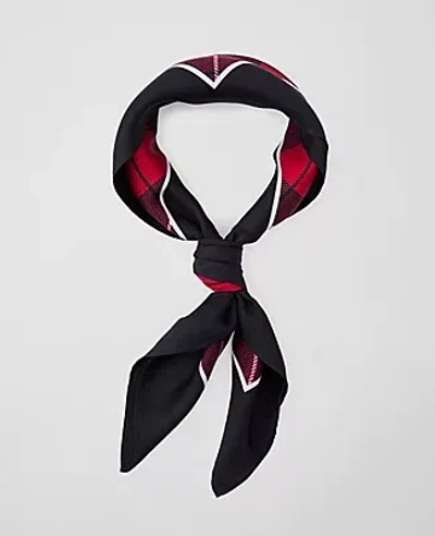 Ann Taylor Weekend Collection Plaid Little Silk Scarf