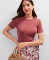 Ann Taylor Weekend Collection Pointelle Tee