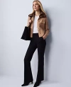 Ann Taylor Weekend Collection Ponte Flare Pant In Black