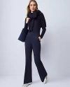 Ann Taylor Weekend Collection Ponte Flare Pant In Blue