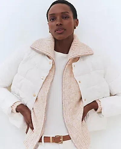 Ann Taylor Weekend Collection Puffer Jacket In Winter White
