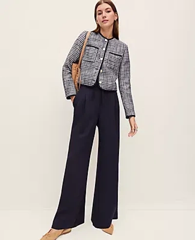 Ann Taylor Weekend Collection Pull On Wide-leg Pant In Black
