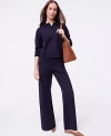Ann Taylor Weekend Collection Pull-on Wide-leg Sweater Pant In Black
