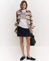 Ann Taylor Weekend Collection Quilted A-line Skirt In Night Sky