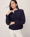 Ann Taylor Weekend Collection Quilted Jacket In Black