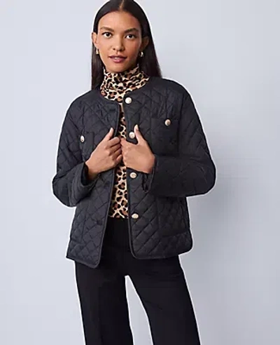 Ann Taylor Weekend Collection Quilted Jacket In Black