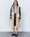 Ann Taylor Petite Weekend Collection Quilted Mixed Media Mac Coat In Baguette