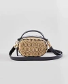 Ann Taylor Weekend Collection Raffia Mini Crossbody Bag In Natural