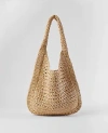 Ann Taylor Weekend Collection Raffia Oversized Tote Bag In Natural