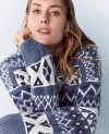 Ann Taylor Weekend Collection Relaxed Fair Isle Sweater In Precious Sapphire