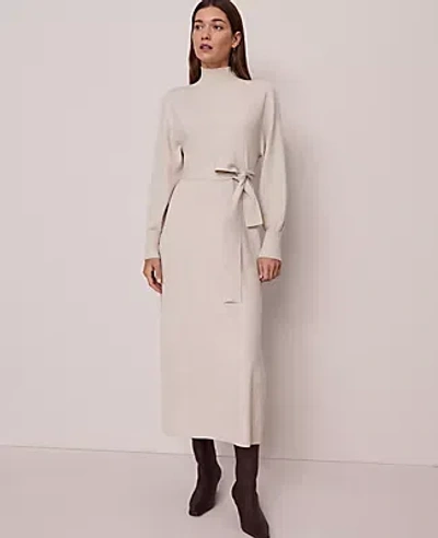 Ann Taylor Weekend Collection Ribbed Turtleneck Sweater Dress