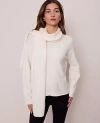 Ann Taylor Weekend Collection Scarf Sweater In White