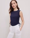 Ann Taylor Weekend Collection Side-tie Tank Top In Night Sky
