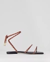 Ann Taylor Weekend Collection Strappy Bungee Cord Sandals In Midnight Mahogany