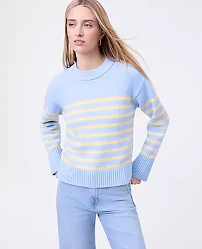Ann Taylor Weekend Collection Striped Crew Neck Sweater In Multi